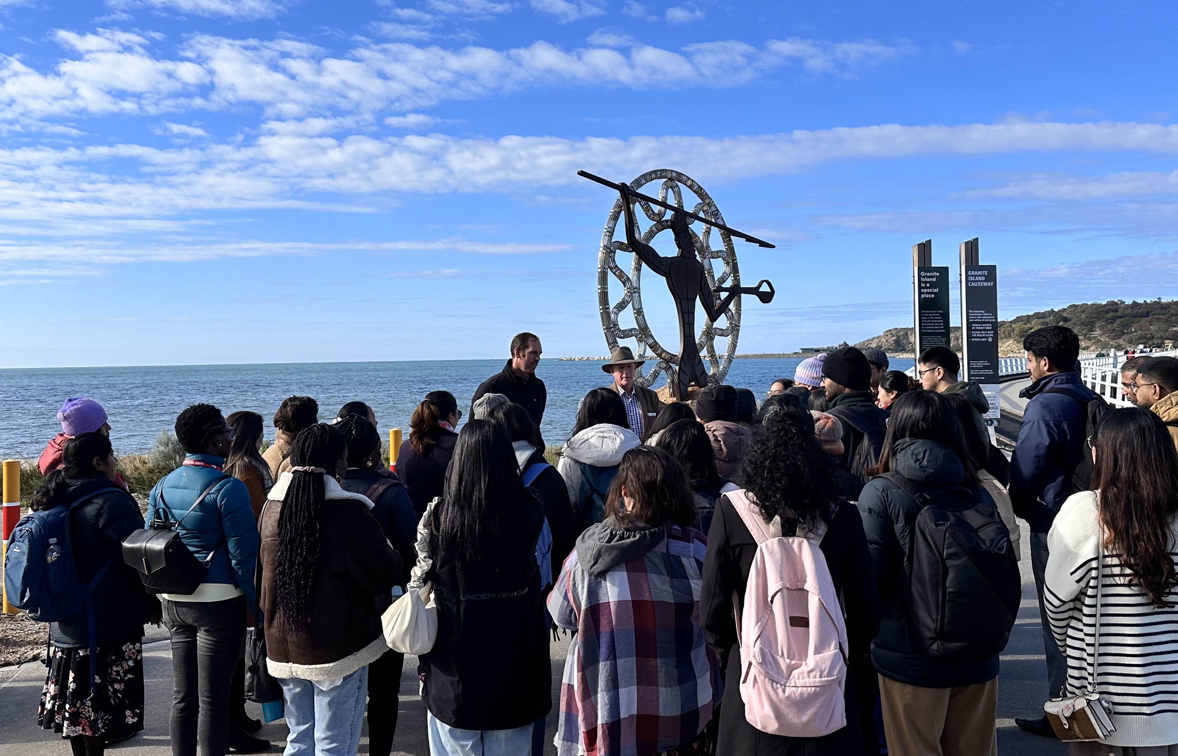 International students visiting Victor Harbor